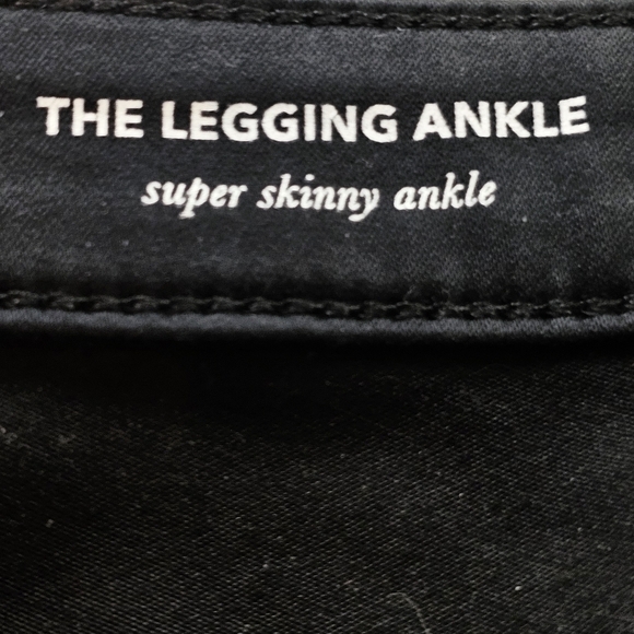 Adriano Goldschmied The Legging Super Skinny Ankle Black Faux Leather Jeans 24R - Picture 7 of 9